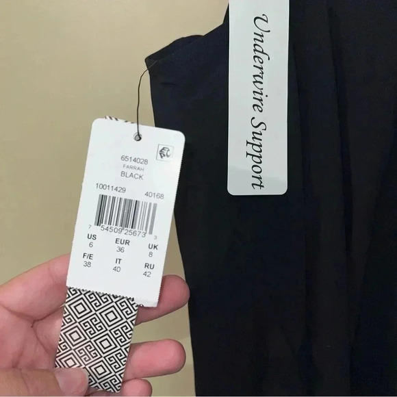 Amoressa by Miraclesuit Farrah Black Tankini Swim Top size 6 NWT - Picture 5 of 5